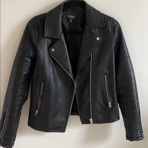 Faux Leather Topshop Jacket